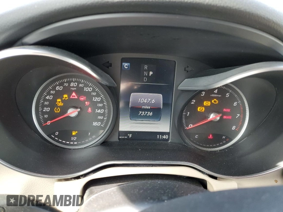 2018 Mercedes-Benz C 300 with VIN WDDWK4JB9JF599772, listed as a Copart auction lot 43483615 with 73,736 mi miles and Salvage Title. Bid and sale history available at DreamBid. Image 9.
