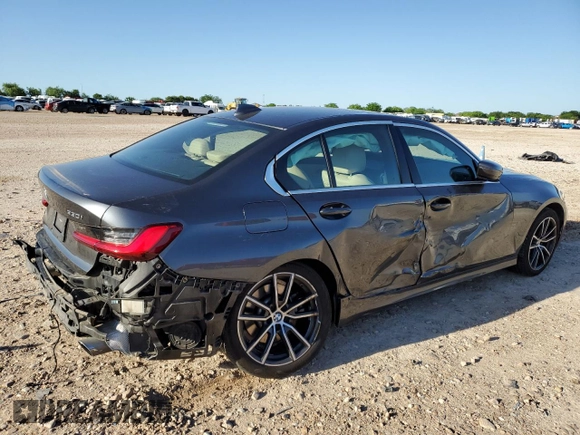 2020 BMW 3 Series 330i xDrive with VIN 3MW5R7J08L8B36516, listed as a Copart auction lot 53005595 with 55,841 mi miles and Salvage title. Bid and sale history available at DreamBid. Image 3.
