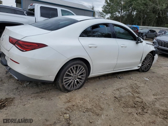 2020 Mercedes-Benz CLA with VIN WDD5J4GB6LN077650, listed as a Copart auction lot 42872015 with 53,717 mi miles and Non Repairable. Bid and sale history available at carsss.com. Image 3.
