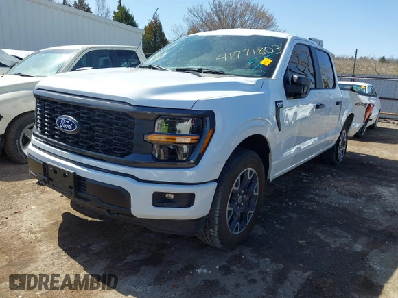 2024 Ford F-150 STX with VIN 1FTFW2L51RKF56802, listed as a IAAI auction lot 41771803 with 5,643 mi miles and . Bid and sale history available at carsss.com. Image 2.
