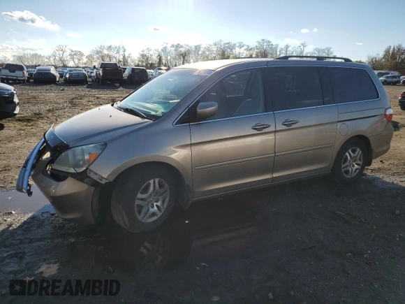 2005 Honda Odyssey EX z VIN 5FNRL384X5B420963, wystawiony jako Copart lot #50137915 z przebiegiem Nie podano mil oraz Nie do naprawy • Non repairable. Historia ofert i sprzedaży dostępna na DreamBid. Obrazek 1.