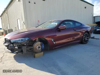 2020 BMW 8 Series 840i with VIN WBAAE2C05LCD13691, listed as a Copart auction lot 72885664 with 28,107 mi miles and Salvage Title. Bid and sale history available at carsss.com. Image 1.