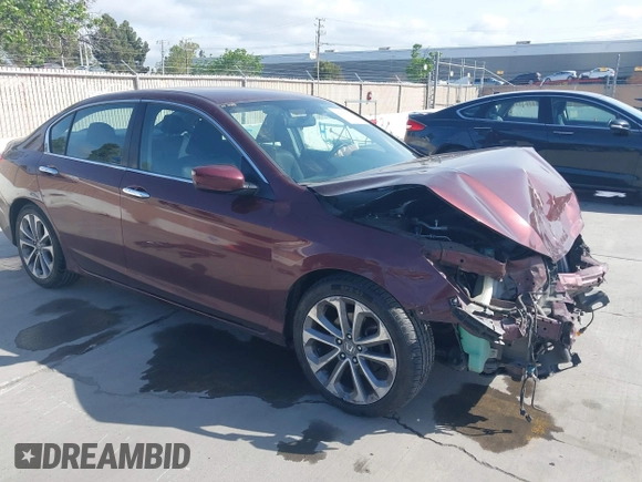 2014 Honda Accord Sport with VIN 1HGCR2F57EA244460, listed as a IAAI auction lot 42057412 with 214,441 mi miles and . Bid and sale history available at carsss.com. Image 1.