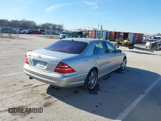 2001 Mercedes-Benz S-Class 6.0L with VIN WDBNG78J61A137932, listed as a IAAI auction lot 41134529 with 1 mi miles. Bid and sale history available at carsss.com. Image 4.