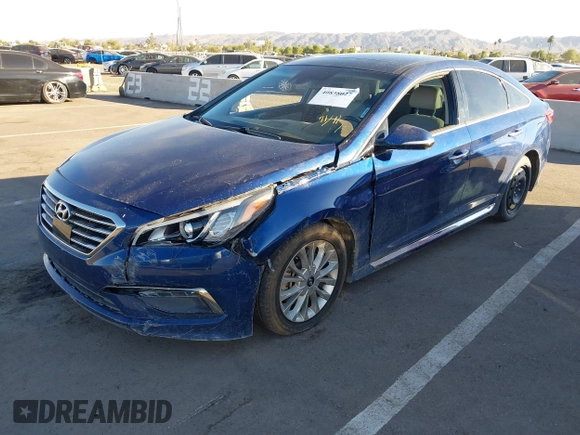 2015 Hyundai Sonata 2.4L Sport with VIN 5NPE34AF5FH011725, listed as a IAAI auction lot 40838027 with 122,472 mi miles. Bid and sale history available at carsss.com. Image 17.