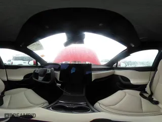 2022 Tesla Model S Plaid with VIN 5YJSA1E61NF485055, listed as a IAAI auction lot 41751134 with 1 mi miles. Bid and sale history available at carsss.com. Image 20.