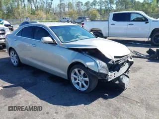 2015 Cadillac ATS Sedan Luxury RWD with VIN 1G6AB5RX4F0140981, listed as a IAAI auction lot 41889433 with 80,466 mi miles. Bid and sale history available at carsss.com. Image 1.