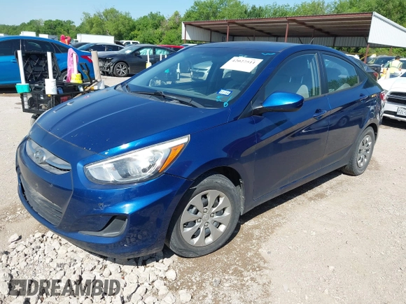 2016 Hyundai Accent SE with VIN KMHCT4AE0GU031186, listed as a IAAI auction lot 42027511 with 128,583 mi miles. Bid and sale history available at carsss.com. Image 2.