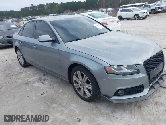 2010 Audi A4 2.0T Premium with VIN WAUBFAFL5AN018221, listed as a IAAI auction lot 41489613 with 122,309 mi miles. Bid and sale history available at carsss.com. Image 1.