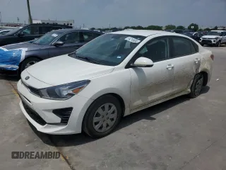 2021 Kia Rio LX with VIN 3KPA24AD2ME365039, listed as a Copart auction lot 54216934 with 77,741 mi miles and Salvage Title. Bid and sale history available at carsss.com. Image 1.