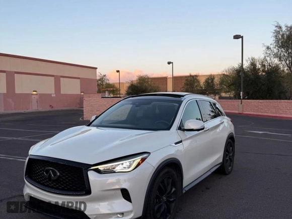 2019 Infiniti QX50 Luxe z VIN 3PCAJ5M32KF106005, wystawiony jako Copart lot #59444345 z przebiegiem 69 543 mil mil oraz Szkoda całkowita • Salvage title. Historia ofert i sprzedaży dostępna na DreamBid. Obrazek 2.