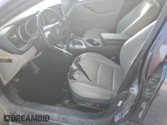 2015 Kia Optima EX with VIN 5XXGN4A7XFG473270, listed as a Copart auction lot 45860684 with 127,419 mi miles and Salvage Title. Bid and sale history available at DreamBid. Image 7.
