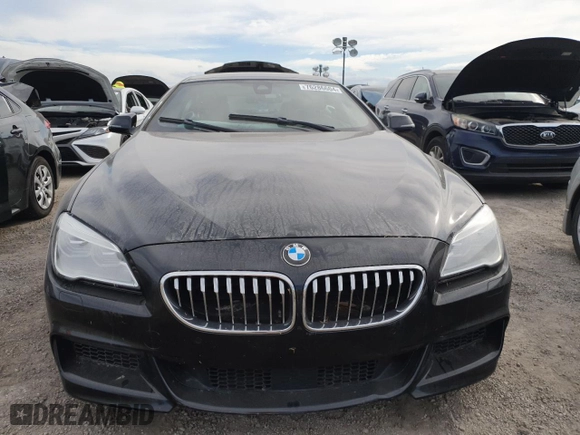 2016 BMW 6 Series 640i with VIN WBA6D0C55GG432720, listed as a Copart auction lot 76286604 with 0 mi miles and Salvage Title. Bid and sale history available at carsss.com. Image 5.