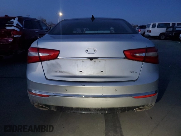 2016 Kia Cadenza Premium with VIN KNALN4D7XG5212654, listed as a Copart auction lot 75667623 with 0 mi miles and Salvage Title. Bid and sale history available at carsss.com. Image 6.