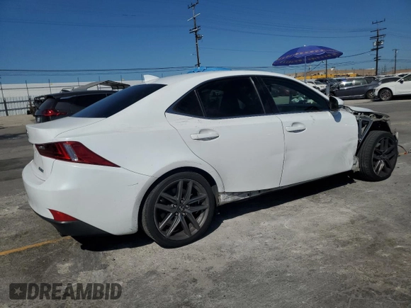 2016 Lexus IS 200t with VIN JTHBA1D2XG5009355, listed as a Copart auction lot 57409145 with 79,531 mi miles and Salvage title. Bid and sale history available at DreamBid. Image 3.