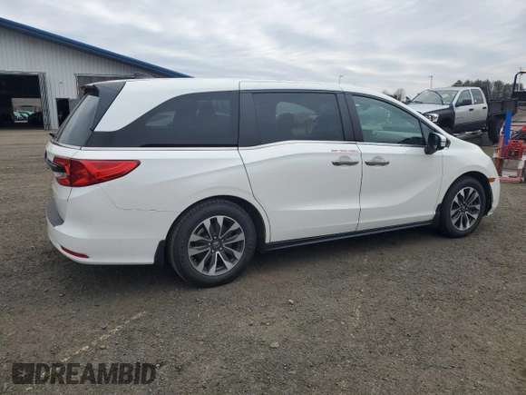 2021 Honda Odyssey EX-L with VIN 5FNRL6H74MB010055, listed as a Copart auction lot 52749245 with 187,646 mi miles and Clean Title. Bid and sale history available at DreamBid. Image 3.