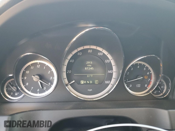 2010 Mercedes-Benz E-Class E 550 with VIN WDDKJ7CB3AF026222, listed as a Copart auction lot 82160894 with 87,245 mi miles and Non Repairable. Bid and sale history available at carsss.com. Image 9.
