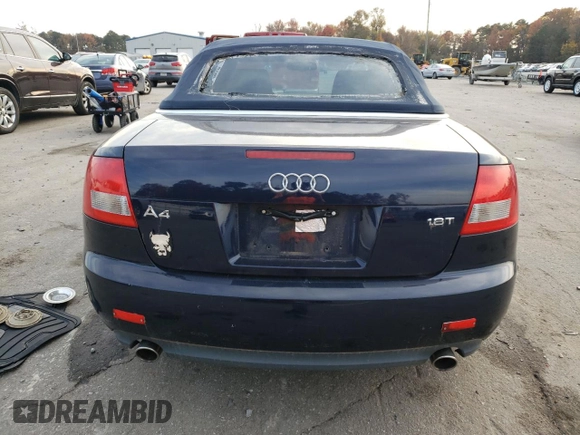 2006 Audi A4 1.8T with VIN WAUAC48H86K007804, listed as a Copart auction lot 82845324 with 72,122 mi miles and Clean Title. Bid and sale history available at carsss.com. Image 6.