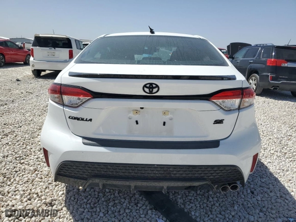 2021 Toyota Corolla SE with VIN 5YFS4MCE4MP059009, listed as a Copart auction lot 49732565 with 19,594 mi miles and Salvage Title. Bid and sale history available at carsss.com. Image 6.