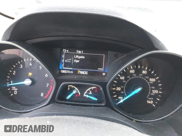 2017 Ford Escape S with VIN 1FMCU0F74HUC10414, listed as a IAAI auction lot 40830488 with 196,574 mi miles. Bid and sale history available at carsss.com. Image 7.