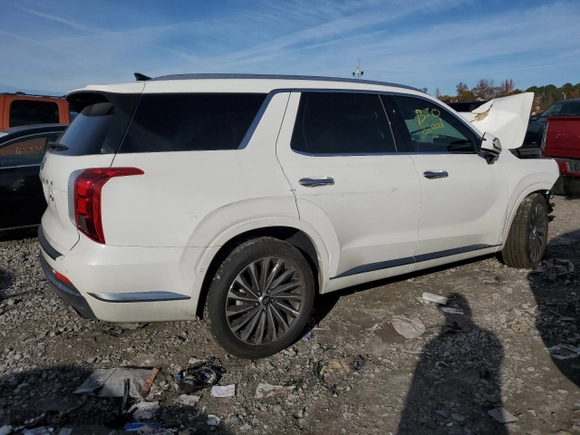 2024 Hyundai Palisade Calligraphy with VIN KM8R74GE1RU725149, listed as a Copart auction lot 84270674 with 0 mi miles and Salvage Title. Bid and sale history available at carsss.com. Image 3.