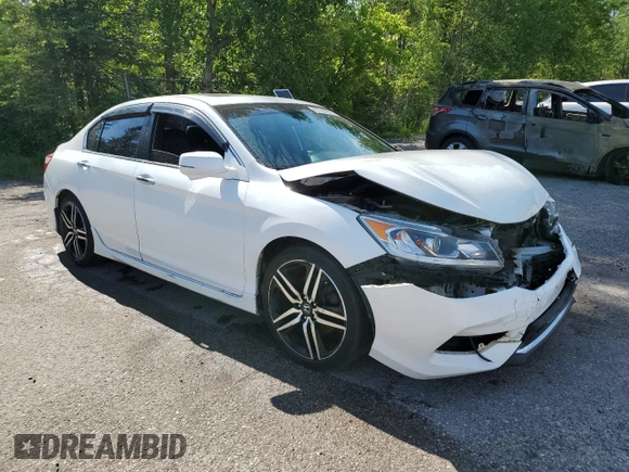 2016 Honda Accord Sport with VIN 1HGCR2F59GA800898, listed as a Copart auction lot 61784645 with 193,001 mi miles and Salvage title. Bid and sale history available at DreamBid. Image 4.