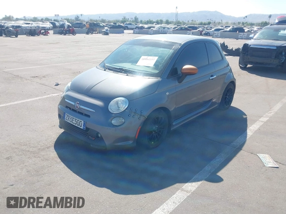 2013 FIAT 500e with VIN 3C3CFFGE7DT744790, listed as a IAAI auction lot 40464197 with 1 mi miles. Bid and sale history available at carsss.com. Image 2.