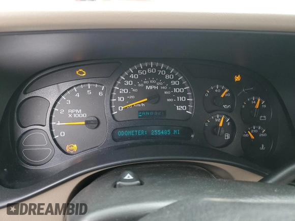 2005 GMC Yukon XL SLT with VIN 1GKFK16ZX5J197541, listed as a Copart auction lot 44103055 with 255,485 mi miles and Salvage Title. Bid and sale history available at carsss.com. Image 9.