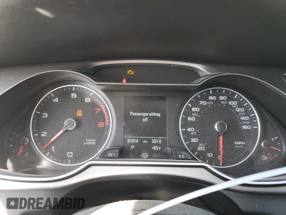 2015 Audi A4 Premium Plus with VIN WAUFFAFL2FN025314, listed as a Copart auction lot 50337625 with 61,014 mi miles and Salvage Title. Bid and sale history available at carsss.com. Image 9.