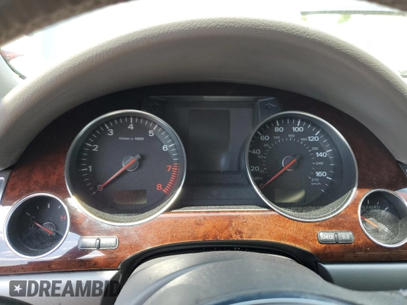 2005 Audi A8 with VIN WAUML44E75N002924, listed as a Copart auction lot 65384645 with Not provided miles and Salvage title. Bid and sale history available at DreamBid. Image 9.