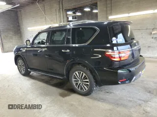 2021 Nissan Armada SL with VIN JN8AY2BBXM9795698, listed as a Copart auction lot 63000174 with 33,002 mi miles and Salvage Title. Bid and sale history available at carsss.com. Image 2.