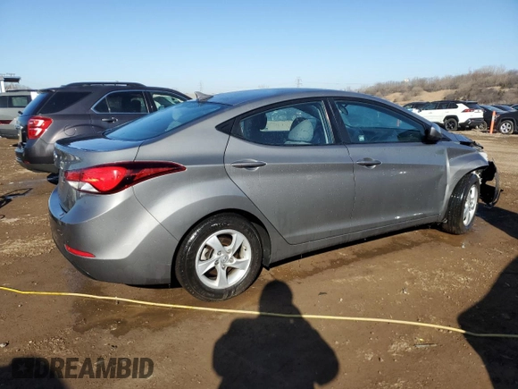 2014 Hyundai Elantra SE with VIN 5NPDH4AE6EH483984, listed as a Copart auction lot 48506655 with 69,829 mi miles and Salvage title. Bid and sale history available at DreamBid. Image 3.