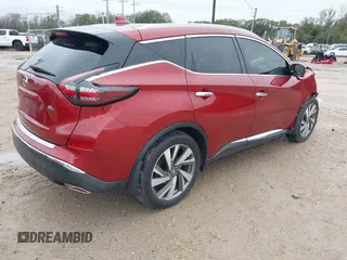2019 Nissan Murano Platinum with VIN 5N1AZ2MJ0KN152290, listed as a IAAI auction lot 41299085 with 25,668 mi miles and . Bid and sale history available at DreamBid. Image 4.