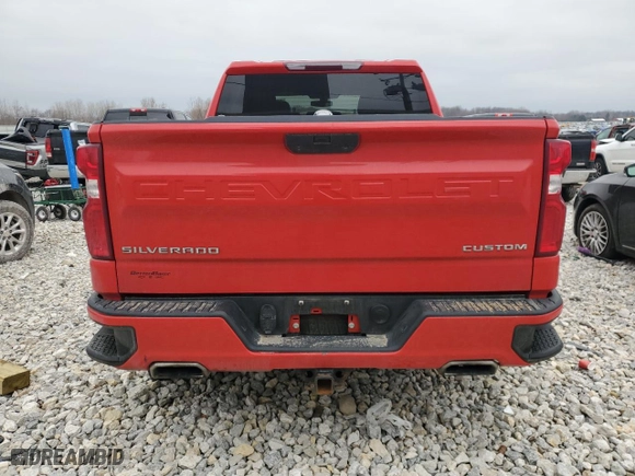 2021 Chevrolet Silverado 1500 Custom with VIN 1GCUYBEF5MZ126035, listed as a Copart auction lot 84873734 with 0 mi miles and Salvage Title. Bid and sale history available at carsss.com. Image 6.