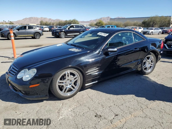 2005 Mercedes-Benz SL 500 with VIN WDBSK75F95F100318, listed as a Copart auction lot 50427245 with 80,320 mi miles and Salvage Title. Bid and sale history available at DreamBid. Image 1.