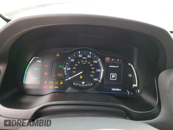 2019 Hyundai Ioniq Blue with VIN KMHC65LC4KU180704, listed as a Copart auction lot 46729075 with 102,336 mi miles and Salvage Title. Bid and sale history available at DreamBid. Image 9.
