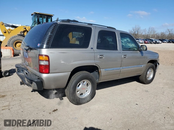 2002 GMC Yukon SLT with VIN 1GKEK13Z52J275719, listed as a Copart auction lot 50007305 with 156,669 mi miles and Salvage Title. Bid and sale history available at carsss.com. Image 3.
