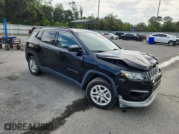2019 Jeep Compass Sport z VIN 3C4NJCAB8KT615860, wystawiony jako Copart lot #60784545 z przebiegiem 109 592 mil mil oraz Szkoda całkowita • Salvage title. Historia ofert i sprzedaży dostępna na DreamBid. Obrazek 4.