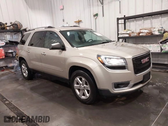 2015 GMC Acadia SLE with VIN 1GKKVPKD2FJ361529, listed as a IAAI auction lot 41811893 with 102,475 mi miles. Bid and sale history available at carsss.com. Image 1.
