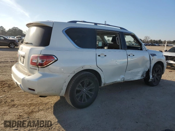 2018 Nissan Armada Platinum with VIN JN8AY2NF8J9331111, listed as a Copart auction lot 47265315 with 121,008 mi miles and Salvage Title. Bid and sale history available at carsss.com. Image 3.