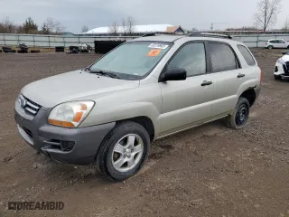 2008 Kia Sportage LX with VIN KNDJF724487456792, listed as a Copart auction lot 50519965 with 246,223 mi miles and Salvage Title. Bid and sale history available at carsss.com. Image 1.
