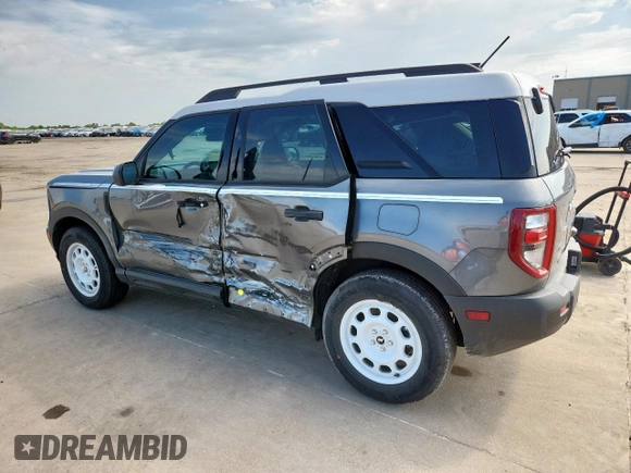 2025 Ford Bronco Sport Heritage with VIN 3FMCR9GNXSRE25085, listed as a Copart auction lot 63847615 with 220 mi miles and Salvage title. Bid and sale history available at DreamBid. Image 2.