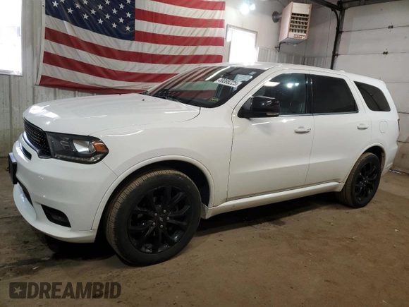 2019 Dodge Durango GT Plus with VIN 1C4RDJDG7KC560947, listed as a Copart auction lot 49088225 with 72,580 mi miles and Salvage Title. Bid and sale history available at DreamBid. Image 1.