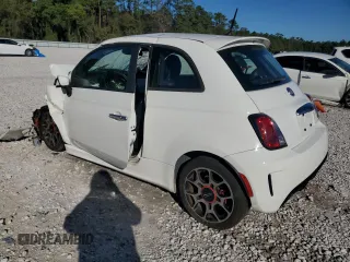 2015 FIAT 500 Turbo with VIN 3C3CFFHH4FT733516, listed as a Copart auction lot 81738334 with 0 mi miles and Salvage Title. Bid and sale history available at carsss.com. Image 2.