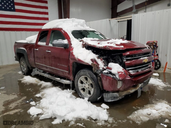 2017 Chevrolet Silverado 1500 LTZ with VIN 1GCVKSEC5HZ197138, listed as a Copart auction lot 45189745 with 0 mi miles and Salvage Title. Bid and sale history available at carsss.com. Image 4.