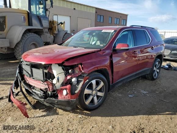 2019 Chevrolet Traverse LT Leather with VIN 1GNEVHKW9KJ298463, listed as a Copart auction lot 46893445 with 99,157 mi miles and Salvage Title. Bid and sale history available at carsss.com. Image 1.