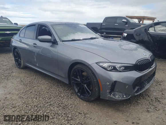 2024 BMW 3 Series 330i xDrive with VIN 3MW89FF01R8E14844, listed as a Copart auction lot 48992225 with 0 mi miles and Salvage Title. Bid and sale history available at carsss.com. Image 4.