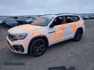 2021 Volkswagen Atlas SE z VIN 1V2RR2CAXMC602954, wystawiony jako Copart lot #80901654 z przebiegiem Nie podano mil oraz Szkoda całkowita • Salvage title. Historia ofert i sprzedaży dostępna na DreamBid. Obrazek 1.