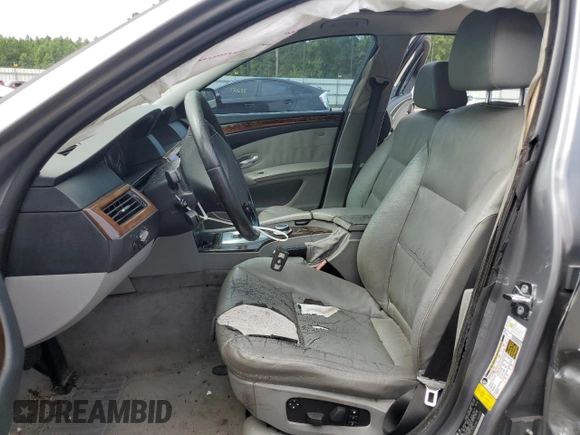 2008 BMW 5 Series 528i with VIN WBANU53528CT06591, listed as a Copart auction lot 64806784 with 208,345 mi miles and Salvage Title. Bid and sale history available at DreamBid. Image 7.