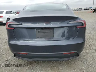 2025 Tesla Model 3 Long Range with VIN 5YJ3E1EA5SF918823, listed as a Copart auction lot 55966905 with 3,754 mi miles and Salvage title. Bid and sale history available at DreamBid. Image 6.